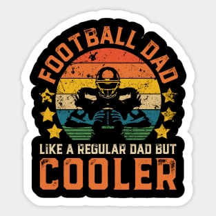 Football Dad Funny Vintage Football Player Father's Day Gift Sticker